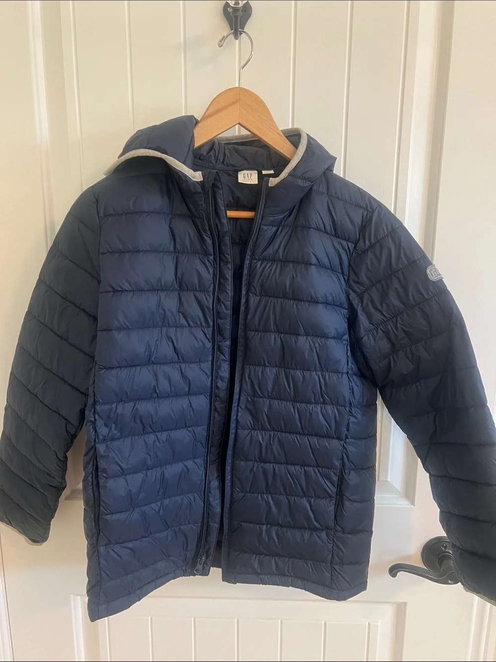 GAP Kids Navy Hooded Quilted Puffer Jacket